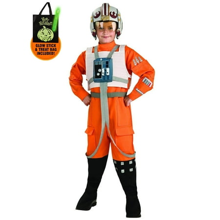 star wars x-wing fighter pilot child costume treat safety kit