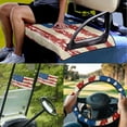 thumbnail image 2 of XYZCANDO USA Flag Golf Cart Seat Covers American Flag Golf Cart Steering Wheel Covers Golf Cart Flag 4 Set Golf Cart Decor Club Car Seat Covers Non-Slip Steering Wheel Cover 14 Inch Golf Flag White, 2 of 7