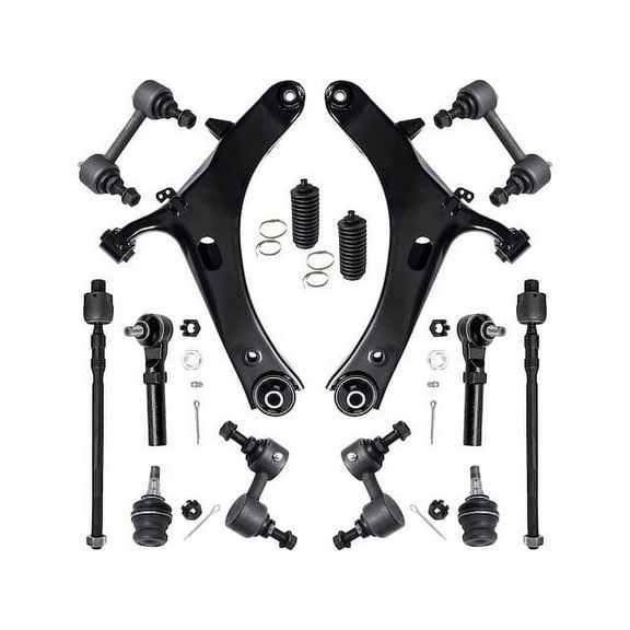 Front Control Arm Ball Joint Tie Rod and Sway Bar Link Kit - Compatible with 2005 - 2009 Subaru Outback 2006 2007 2008