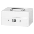thumbnail image 1 of ziyahi Cash Box Home Shop Thickened Money Holder Metal Deposit Security Safe Organizer Protective Holders Locking Case White, 1 of 9
