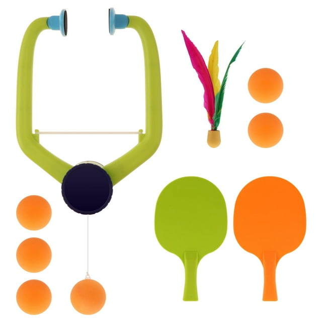 Tenis de mesa colgante para interiores, portátil, mejora la coordinación mano-ojo, autoentrenamiento 6 bolas Zulema entrenador de tenis