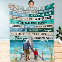 to My Grandson Blanket, Grandson Gifts from Grandma Grandpa Grandparents, Blanket Gifts for Christmas Birthday Graduation Anniversary Thanksgiving, Idea Gifts Throw Blanket