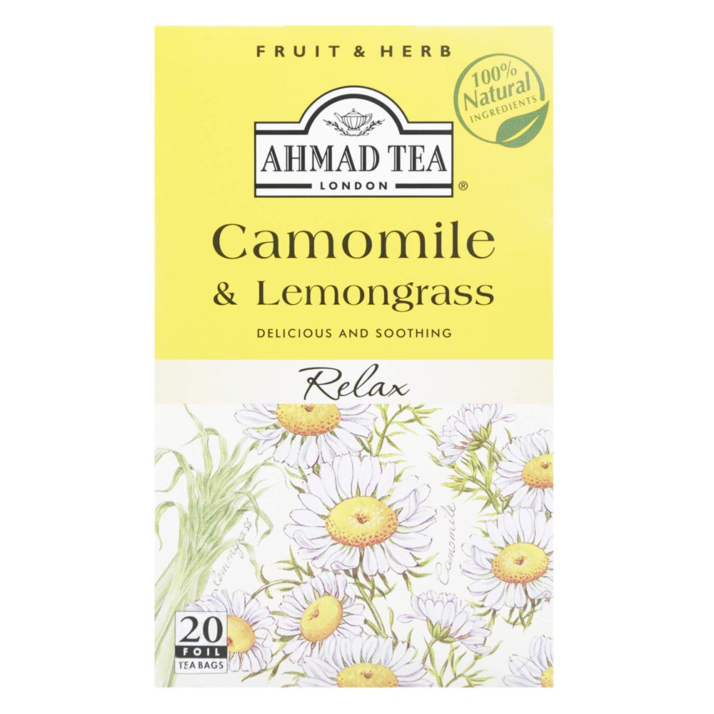 Ahmad Teas Camomile & Lemongrass 1.4oz 20 Tea Bags, Brown Walmart