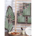 thumbnail image 2 of Farmhouse Flowers Kitchen Dish Towels for Drying Dishes Set of 3, Ethnic Retro Abstract Pattern Lattice Waffle Weave Microfiber Hand Tea Bathroom Towels Quick Dry & Absorbent Towel 15.7x23.6, 2 of 7