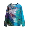 thumbnail image 3 of TWZH Women Landscape Graphic 3D Print Crew Neck Long Sleeves Top, 3 of 4