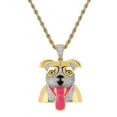 thumbnail image 1 of Collar vertical Yashi Estilo hip hop joyería de moda oro, 1 of 5
