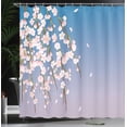 thumbnail image 3 of Ambesonne Weeping Flower Shower Curtain, Art Cherry Blossoms, 69"Wx75"L, Pale Ceil, 3 of 4