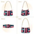 thumbnail image 7 of FORMRS Womens Shoulder Bag with Chain Strap Clutch Purse Cute Tote Handbag, Navy Blue Stripes, 7 of 7