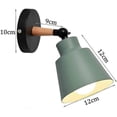 thumbnail image 2 of 2 Packs Industrial Vintage Wall Sconces Ceiling Light Fixtures E27 Metal Adjustable Retro Indoor Wall Lamp for Bedroom Kitchen Restaurant (Green), 2 of 5