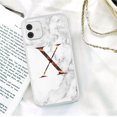 thumbnail image 1 of Funda de teléfono de moda con letra inicial AZ para iPhone 13 Pro Max 11 Pro Max 12 Pro Max 12 Mini 13MiniLuxury, funda suave con textura de mármol Deng Xun unisex, 1 of 2