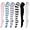 White, variant on 6 Pairs Women's Ruffle Ankle Socks, Cute Checkered Striped Frilly Crew Socks
