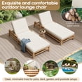thumbnail image 6 of DTTRA 5-Position Acacia Wood Outdoor Chaise Lounge Set with Cushions, Light Teak, 6 of 7