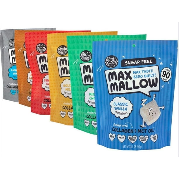 Know Brainer Max Mallow Vanilla - Zero Sugar Marshmallows
