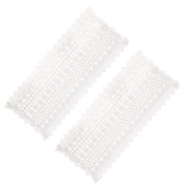 BESTYASH Countryside Lace Table Mats White 2 Pieces Decorative Placemats for Dining Table Home Kitchen