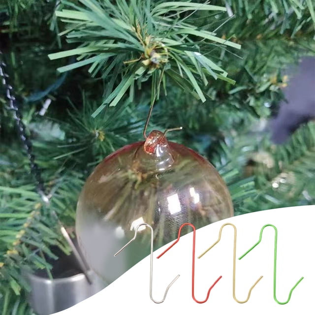 Xihbxyly 50 Ganchos Navideños de Colores En Forma de S, de Hierro Duradero, Ideales para Decorar El Árbol de Navidad, Multiusos para Fiestas, 5,5 X 5,5 X 2 Cm.