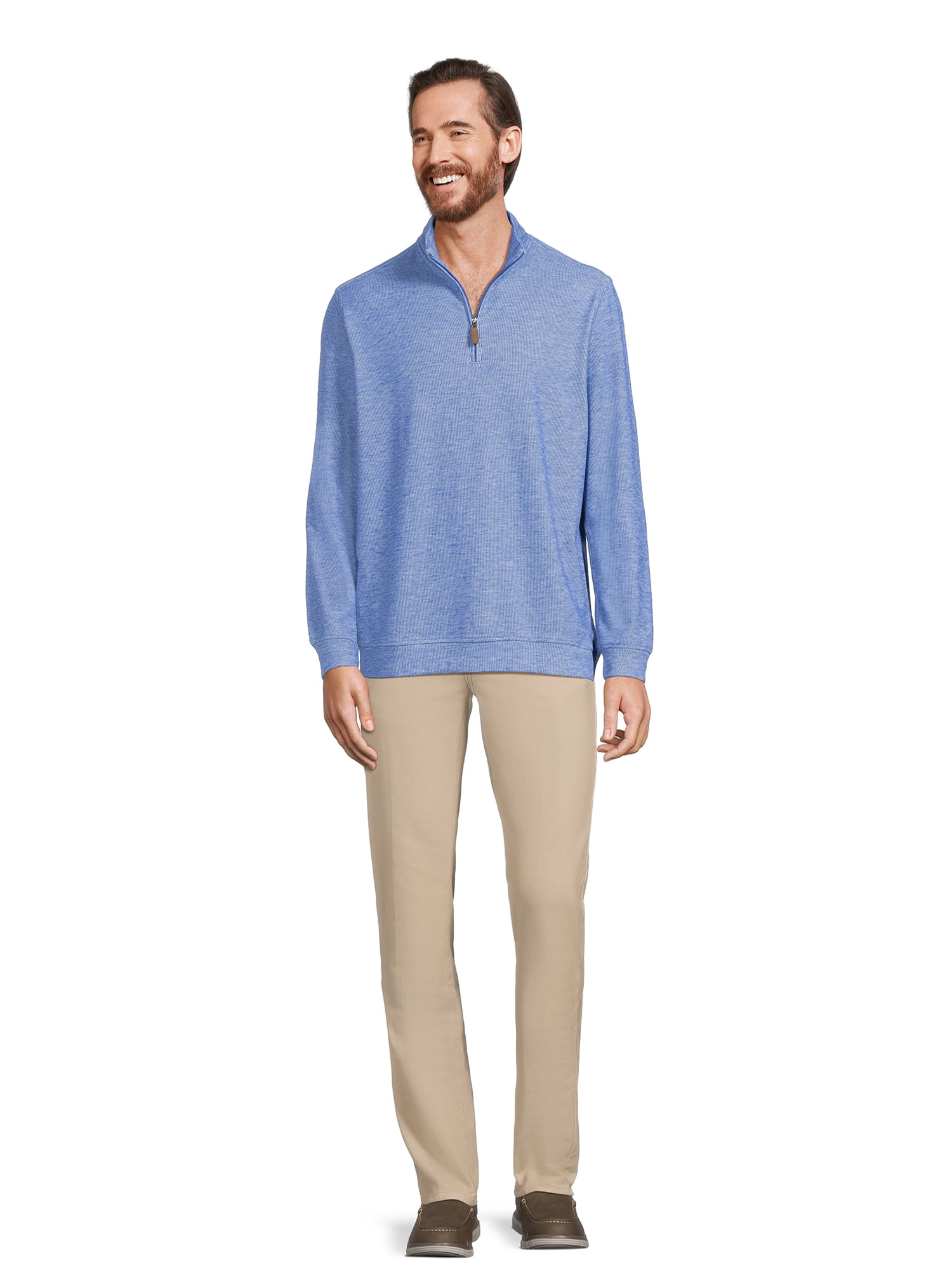 George Men's Knit Quarter Zip Pullover Top, Sizes S-3XL