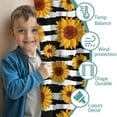 thumbnail image 3 of Blackout Kids Curtains,Black White Striped Sunflower Pattern Childrens Insulated Curtains Set Of 2,Bedroom Essentials,Toddler Room Decor 52"x63", 3 of 5