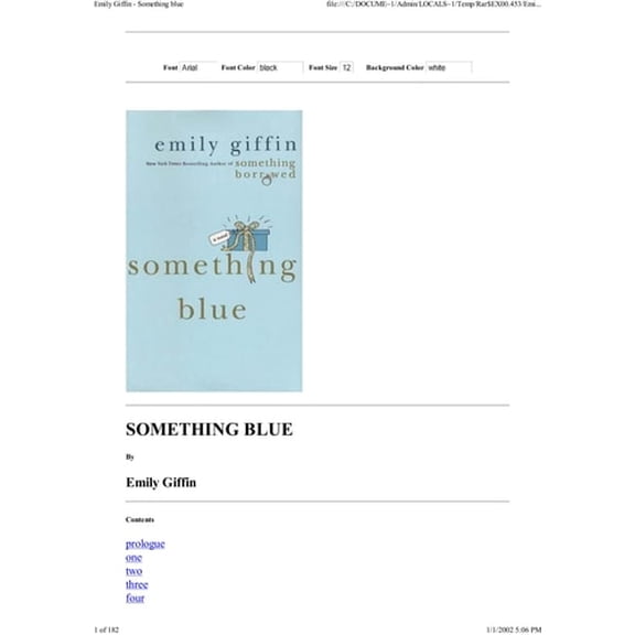 Pre-Owned Something Blue Paperback