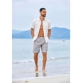 thumbnail image 4 of COOFANDY Men's Drawstring Shorts with Elastic Waistband Classic Loose Fit Flat Front Shorts, 4 of 6