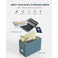 thumbnail image 4 of File Organizer Box File Box for Letter Size Files Storage Hanging File Folder Organizer with Mesh Pocket on Lid Portable Filing Box with Handle for Office/Home/School( ), 4 of 7
