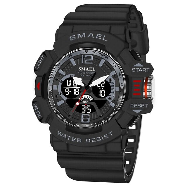 Sport Watch Men 50M Waterproof Wristwatches Dual Time Display Multi-function Sports Clocks 8065 Mens Watches Digital