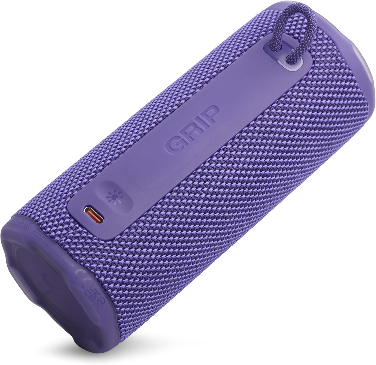 Open Box JBL Grip - Compact Bluetooth speaker with bold JBL Pro Sound and ambient light - Purple