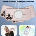 thumbnail image 2 of Magnetic case for iPhone 12 Pro Phone Case for Women, Matte Luxury Soft Metal Gloss Design with Camera Protective Film [Compatible with Magsafe] for iPhone 12 Pro 6.1"-Pink, 2 of 7