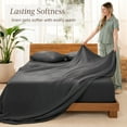 thumbnail image 4 of Bare Home Linen Sheet Set - Deep Pocket - Breathable - 3-Pieces - Twin XL, Dark Gray, 4 of 10