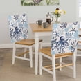 thumbnail image 5 of Summer Marine Life Chair Covers Set of 1 Ocean Watercolor Octopus Starfish Coastal Vintage Chair Back Covers Stretch Removable Washable Slipcovers Protector for Dining Room Kitchen Party Decor, 5 of 9