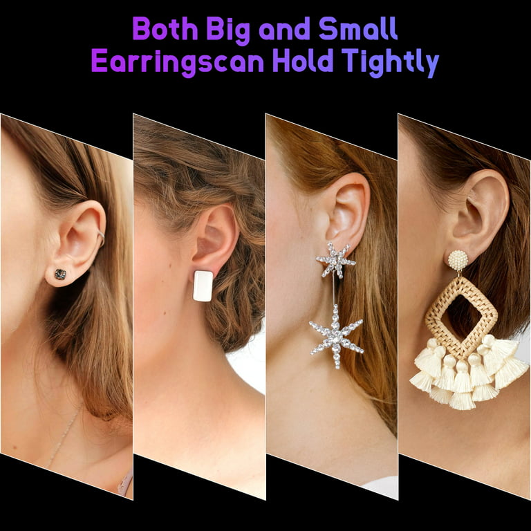 Earring Backs,Back Earrings Fishhook Earring Backs for Droopy Ears Earring  Backs Replacements Bullet Clutch Back Earrings Replacement Earring Backs
