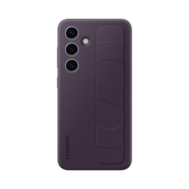 Funda de silicona con agarre vertical para Samsung Galaxy S24, violeta oscuro