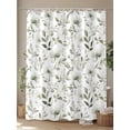 thumbnail image 4 of Boanket Polyester Fabric White Spring Floral Shower Curtain, Summer Botanical Watercolor Waterproof Bathtub Curtain Bathroom Decor Set with Hooks 54 x 78 Inches,, 4 of 6