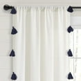 thumbnail image 5 of Lush Decor Boho Faux Linen Texture Tassel Single Window Curtain Panel - White/Gray - 84 x 52, 5 of 9