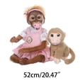thumbnail image 3 of Bottone 20.5 inch 52 for cm Dolls Lovely Monkey for Doll Soft Silicone Cotton Body Comfortable Mohair Realistic, 3 of 7
