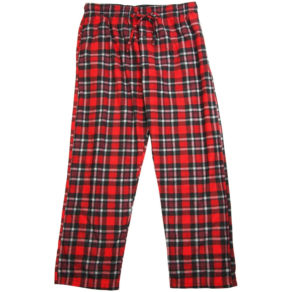 red plaid pajama pants