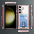 thumbnail image 4 of Wallet Case for Samsung Galaxy S24 Plus, with Card Holder Slot Built-in Kickstand Shockproof Slim Hard Back Cover Soft TPU Bumper Translucent Clear for Samsung Galaxy S24 Plus, Pink, 4 of 8