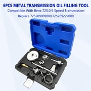 6PCS Metal Transmission Oil Filling Change Tool Kit for Mercedes-Benz 725.0 9 Speed 9G-Tronic