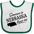 thumbnail image 3 of Inktastic Someone in Nebraska Loves Me Boys or Girls Baby Bib, 3 of 4