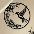 thumbnail image 4 of Decoración De Pared Metálica Con Colibrí Y Flores Pájaro Escultura Metálica De Colibrí Para Decorar La Pared, Para Colgar En El Salón, 4 of 8