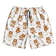 thumbnail image 4 of Bixox Men's Tigers go in for Sports printing Casual Classic Fit Short Summer Beach Shorts, 4 of 6