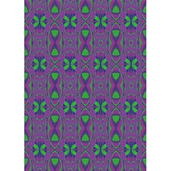 Ahgly Company Machine Washable Indoor Rectangle Transitional Bright Purple Area Rugs, 5' x 7'