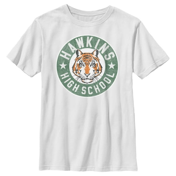 Netflix Boy's Stranger Things Hawkins Middle School Tiger Graphic T-Shirt