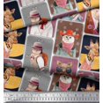 thumbnail image 2 of Soimoi Poly Georgette Fabric Paw,Hat & Animals Patchwork Decor Fabric Printed Yard 42 Inch Wide, 2 of 3