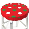 thumbnail image 3 of Naloa White and Green Polka Dot Round Bar Stool Cushion Cover 12-14 inch, Fits Kitchen, Office, Restaurant Chairs - 13 inch, 3 of 7