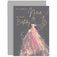 thumbnail image 1 of Tarjeta de cumpleaños para sobrina Old English Company con foil dorado, 1 of 5