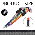 thumbnail image 5 of Professional Hex Key Allen Wrench Set, Multicolor Comfortable Rubber Coated Tools with Storage Bracket for Safekeeping, Industrial Grade Chrome Vanadium Steel for Strength, 9PCS, 5 of 5