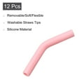 thumbnail image 3 of 12pack Silicone Straw Tips, Silicone Straw Elbows Tip Fit for 6mm/0.24" OD Stainless Steel Straws, Light Pink, 3 of 6