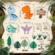 thumbnail image 2 of Juego de decoración para tartas con diseño de dinosaurio Zafena, 17 piezas, con letrero de feliz cumpleaños, 2 of 6