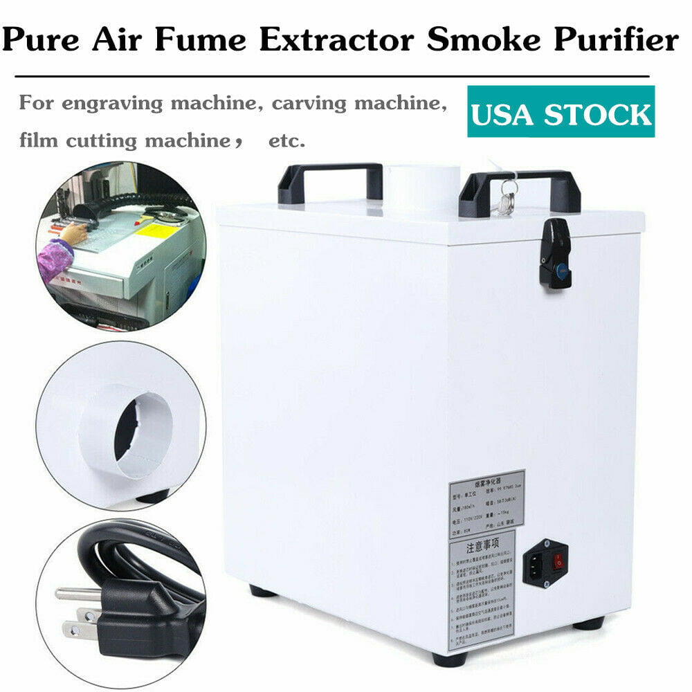 The Pure Air Fume Dust Filter Smoke Purifier For CNC Laser Engraving Machine US 