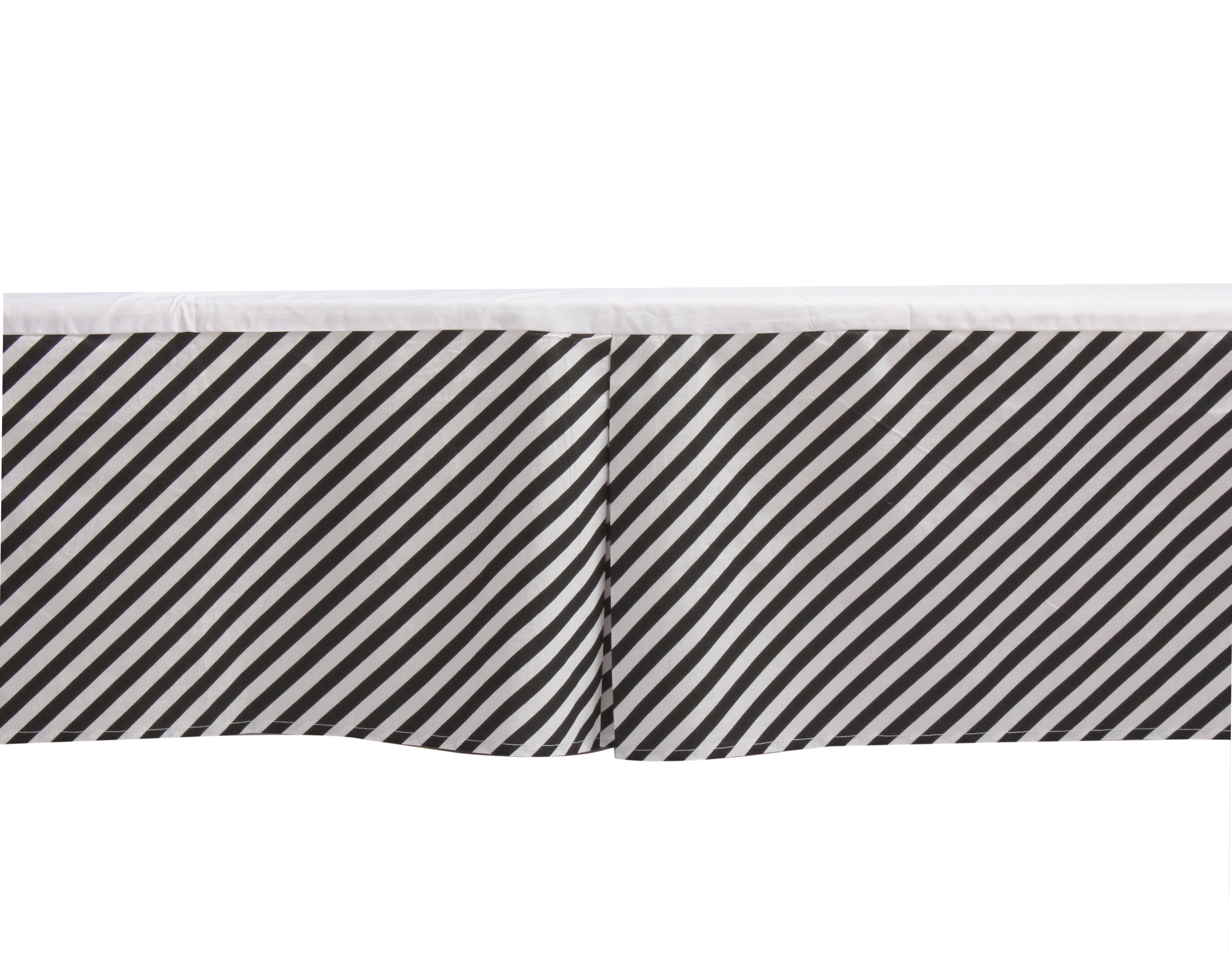 Multiple Options of Crib or Toddler Bed Skirt or Dust Ruffle 100% Cotton Percale, Aztec Love Black